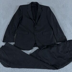 Kenneth Cole 2-Piece Suit Mens 40R Pants 34x30 Gray Trousers Slacks Jacket Wool